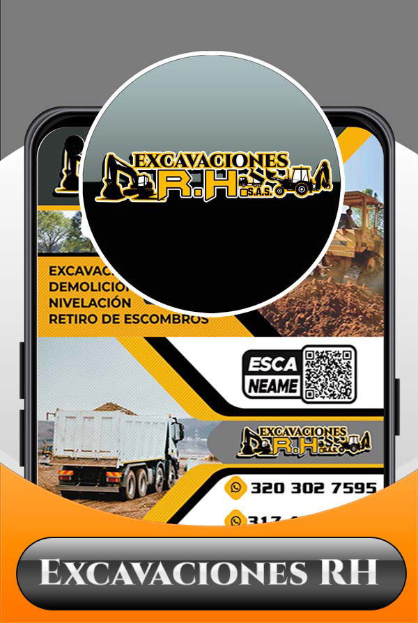 Excavaciones RH Bucaramanga - Tarjeta Digital RCM